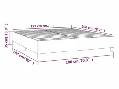 Clicnbuy Somier - 180X200Cm|Estructura de cama box spring terciopelo rosa 180x200 cm