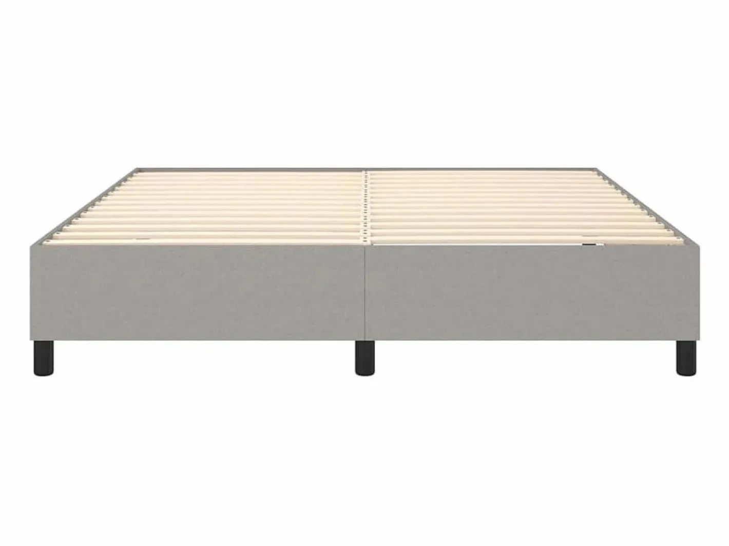 Estructura de cama box spring tela gris claro 160x200 cm^Clicnbuy