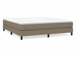 Clicnbuy Somier - 160X200Cm|Estructura de cama box spring tela gris taupe 160x200 cm