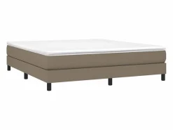 Clicnbuy Somier - 160X200Cm|Estructura de cama box spring tela gris taupe 160x200 cm