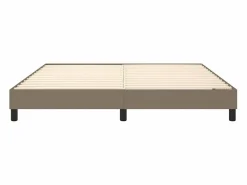 Clicnbuy Somier - 160X200Cm|Estructura de cama box spring tela gris taupe 160x200 cm
