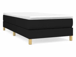 Estructura de cama box spring tela negro 90x190 cm^Clicnbuy Hot