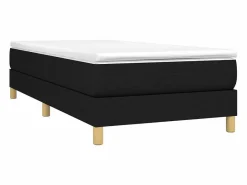 Estructura de cama box spring tela negro 90x190 cm^Clicnbuy Hot