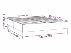 Clicnbuy Estructura de cama box spring tela gris oscuro 180x200 cm Clearance