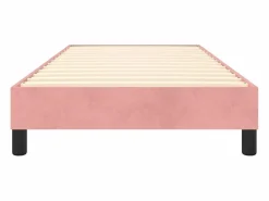 Estructura de cama box spring terciopelo rosa 90x190 cm^Clicnbuy Discount