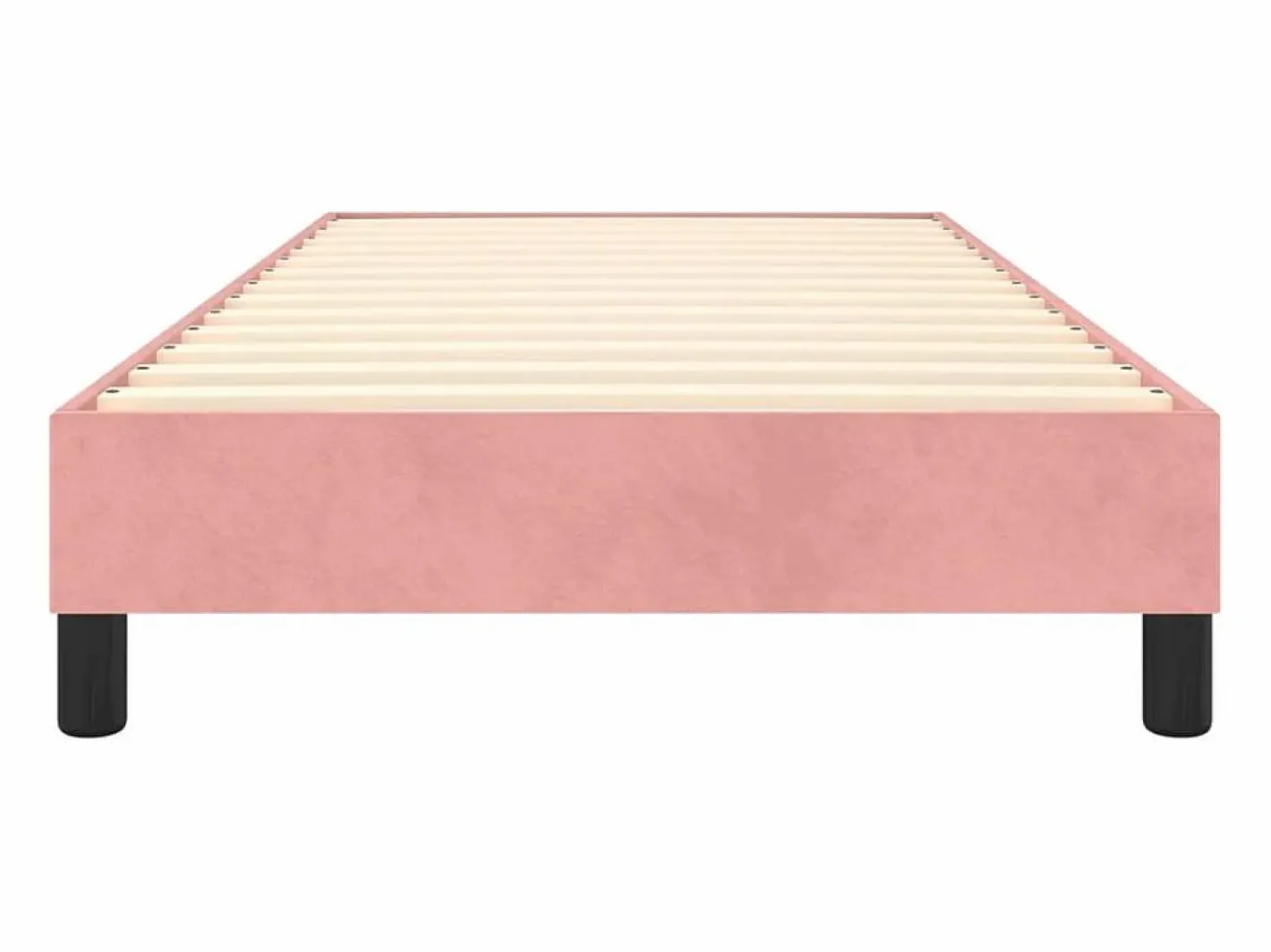Estructura de cama box spring terciopelo rosa 90x190 cm^Clicnbuy Discount