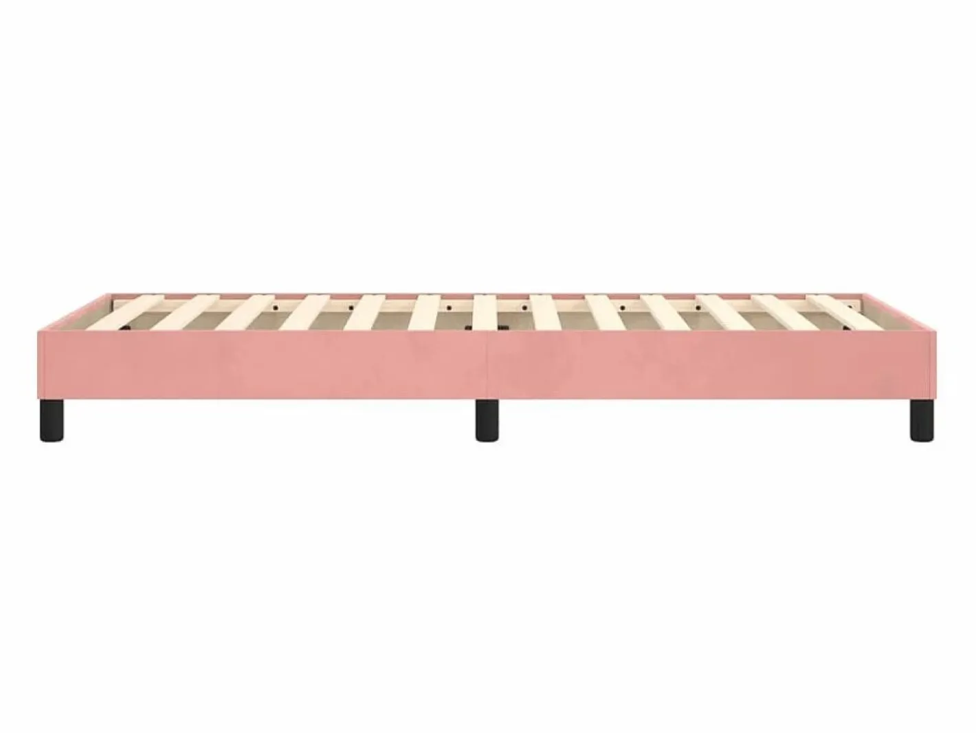 Estructura de cama box spring terciopelo rosa 90x190 cm^Clicnbuy Discount