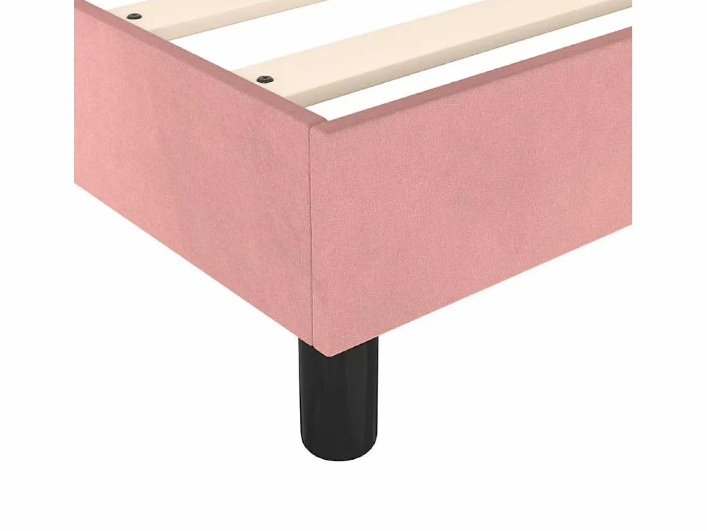 Estructura de cama box spring terciopelo rosa 90x190 cm^Clicnbuy Discount
