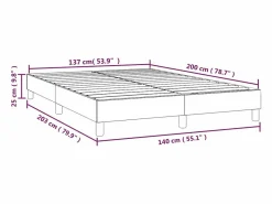 Clicnbuy Estructura de cama box spring cuero sintético 140x200 cm Crema Hot