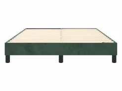 Clicnbuy Somier Tapizado|Estructura de cama box spring terciopelo verde oscuro 140x200cm