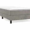 Clicnbuy Somier - 90X190Cm|Estructura de cama box spring terciopelo gris claro 90x190 cm