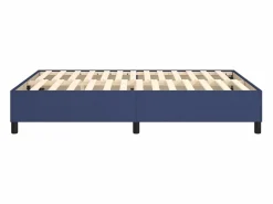 Clicnbuy Somier - 140X190Cm|Estructura de cama box spring tela azul 140x190 cm