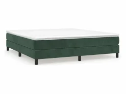 Clicnbuy Estructura de cama box spring terciopelo verde oscuro 180x200cm Hot