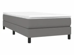 Estructura de cama box spring tela gris oscuro 90x190 cm^Clicnbuy Clearance