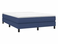 Clicnbuy Estructura de cama box spring tela azul 140x190 cm Outlet