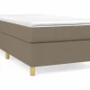 Estructura de cama box spring tela gris taupe 90x190 cm^Clicnbuy Best