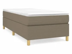 Estructura de cama box spring tela gris taupe 90x190 cm^Clicnbuy Best