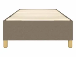 Estructura de cama box spring tela gris taupe 90x190 cm^Clicnbuy Best
