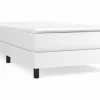 Clicnbuy Estructura de cama box spring cuero sintético blanco 90x190 cm New