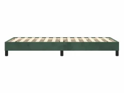 Clicnbuy Somier Tapizado|Estructura de cama box spring terciopelo verde oscuro 90x200 cm