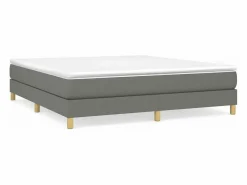 Clicnbuy Somier - 160X200Cm|Estructura de cama box spring tela gris oscuro 160x200 cm