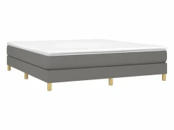 Clicnbuy Somier - 160X200Cm|Estructura de cama box spring tela gris oscuro 160x200 cm
