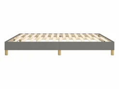 Clicnbuy Somier - 160X200Cm|Estructura de cama box spring tela gris oscuro 160x200 cm
