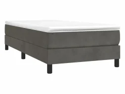 Estructura de cama box spring terciopelo gris oscuro 100x200 cm^Clicnbuy New
