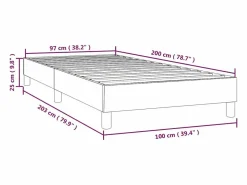 Estructura de cama box spring terciopelo gris oscuro 100x200 cm^Clicnbuy New