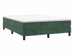 Estructura de cama box spring terciopelo verde oscuro 140x190cm^Clicnbuy Hot
