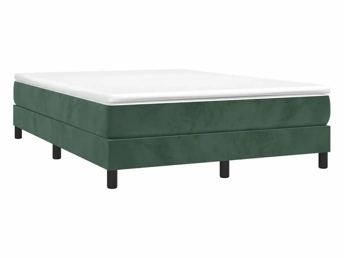 Estructura de cama box spring terciopelo verde oscuro 140x190cm^Clicnbuy Hot