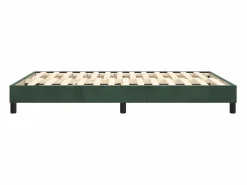 Estructura de cama box spring terciopelo verde oscuro 140x190cm^Clicnbuy Hot
