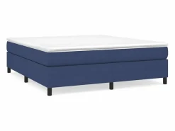 Clicnbuy Estructura de cama box spring tela azul 180x200 cm New