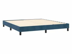Clicnbuy Somier - 180X200Cm|Estructura de cama box spring terciopelo azul oscuro 180x200 cm
