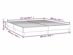 Clicnbuy Somier - 180X200Cm|Estructura de cama box spring terciopelo azul oscuro 180x200 cm