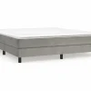 Estructura de cama box spring terciopelo gris claro 160x200 cm^Clicnbuy Online