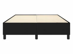 Estructura de cama box spring tela negro 140x190 cm^Clicnbuy Sale