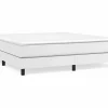 Clicnbuy Estructura de cama box spring cuero sintético blanco 180x200 cm Clearance
