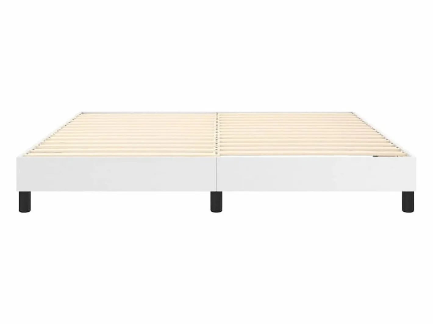 Clicnbuy Estructura de cama box spring cuero sintético blanco 180x200 cm Clearance