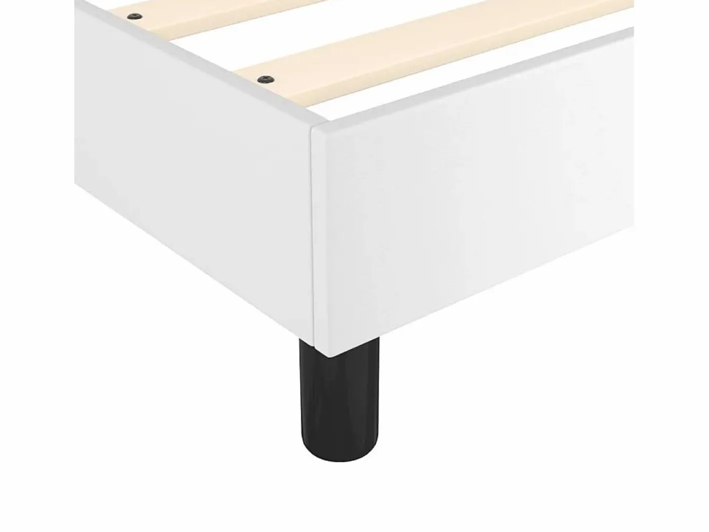 Clicnbuy Estructura de cama box spring cuero sintético blanco 180x200 cm Clearance