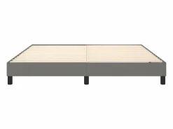 Clicnbuy Estructura de cama box spring tela gris oscuro 160x200 cm Hot