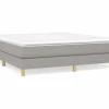 Clicnbuy Somier - 180X200Cm|Estructura de cama box spring tela gris claro 180x200 cm