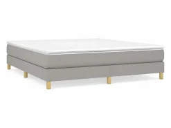 Clicnbuy Somier - 180X200Cm|Estructura de cama box spring tela gris claro 180x200 cm