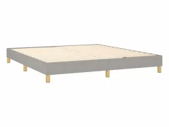 Clicnbuy Somier - 180X200Cm|Estructura de cama box spring tela gris claro 180x200 cm