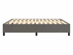 Clicnbuy Estructura de cama box spring cuero sintético gris 160x200 cm Best