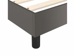 Clicnbuy Estructura de cama box spring cuero sintético gris 160x200 cm Best