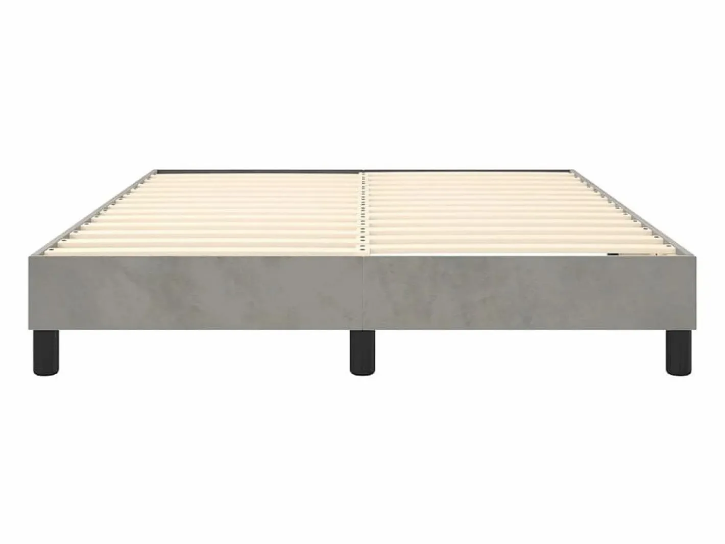 Clicnbuy Somier - 140X190Cm|Estructura de cama box spring terciopelo gris claro 140x190 cm