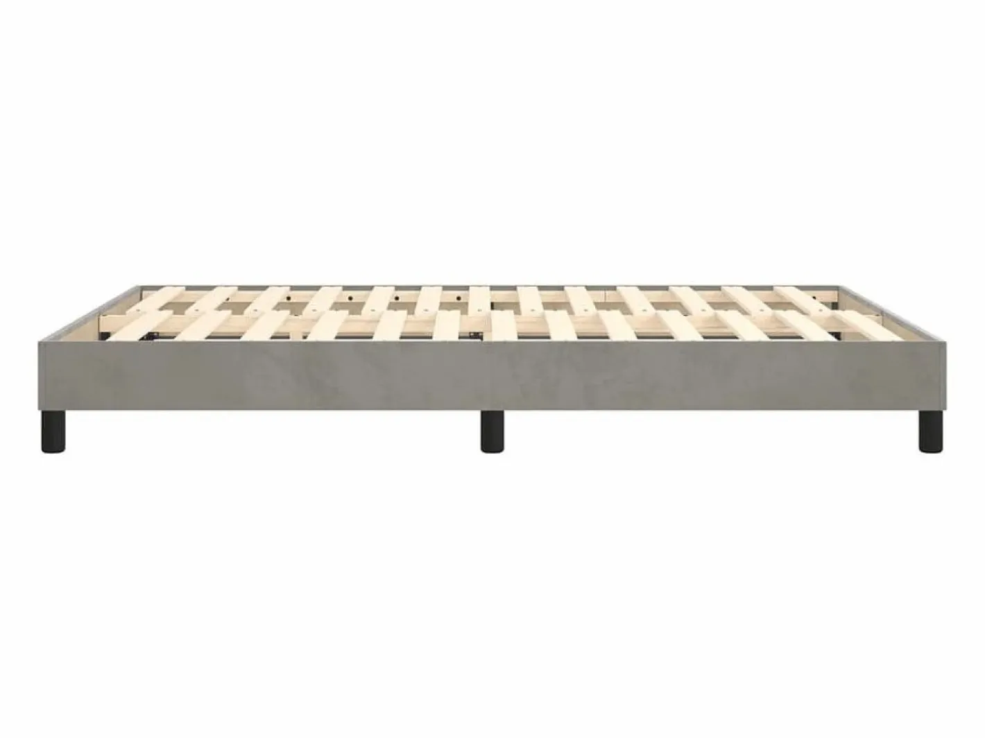 Clicnbuy Somier - 140X190Cm|Estructura de cama box spring terciopelo gris claro 140x190 cm