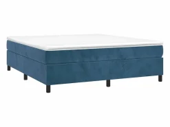Estructura de cama box spring terciopelo azul oscuro 160x200 cm^Clicnbuy New