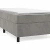 Clicnbuy Somier - 90X190Cm|Estructura de cama box spring terciopelo gris claro 90x190 cm